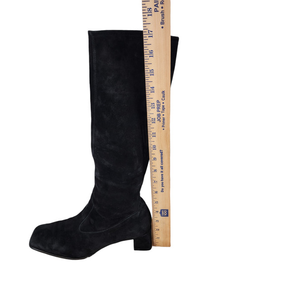 Peter Kaiser US 9 Knee High Riding Boot Women Lyra Black Suede Leather Pull On - Picture 9 of 12